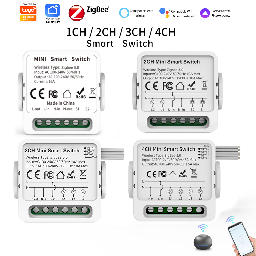 Smart Home Project - Interrupteur intelligent Tuya Zigbee 3.0 1/2/3/4