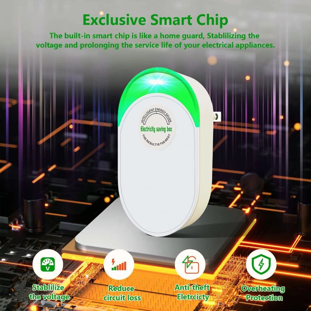 Smart Home Energy Management - Adaptateur US/EU/UK, boîte d'économie d'énergie, économiseur