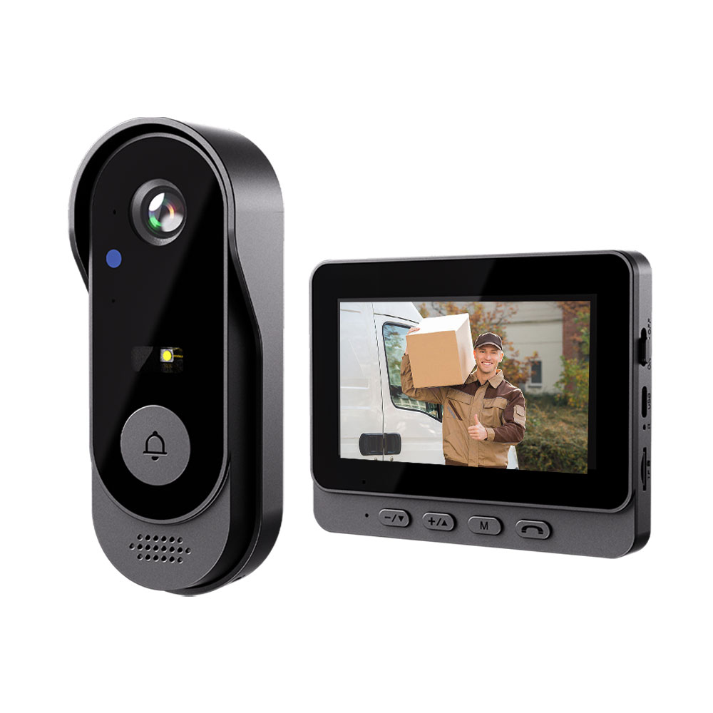 Smart Home - Sonnette vidéo intelligente X8 avec interphone,