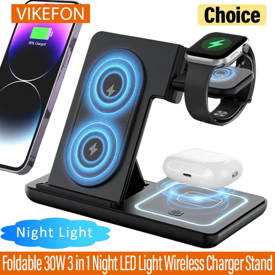 Smart Night Light - Support de chargeur sans fil pliable