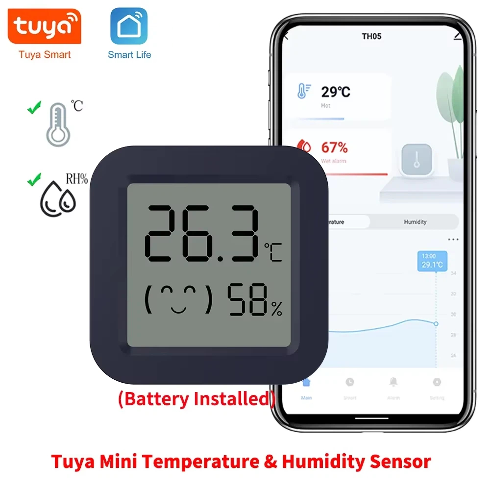 Smart Home Design - Capteur de température et d'humidité BT,