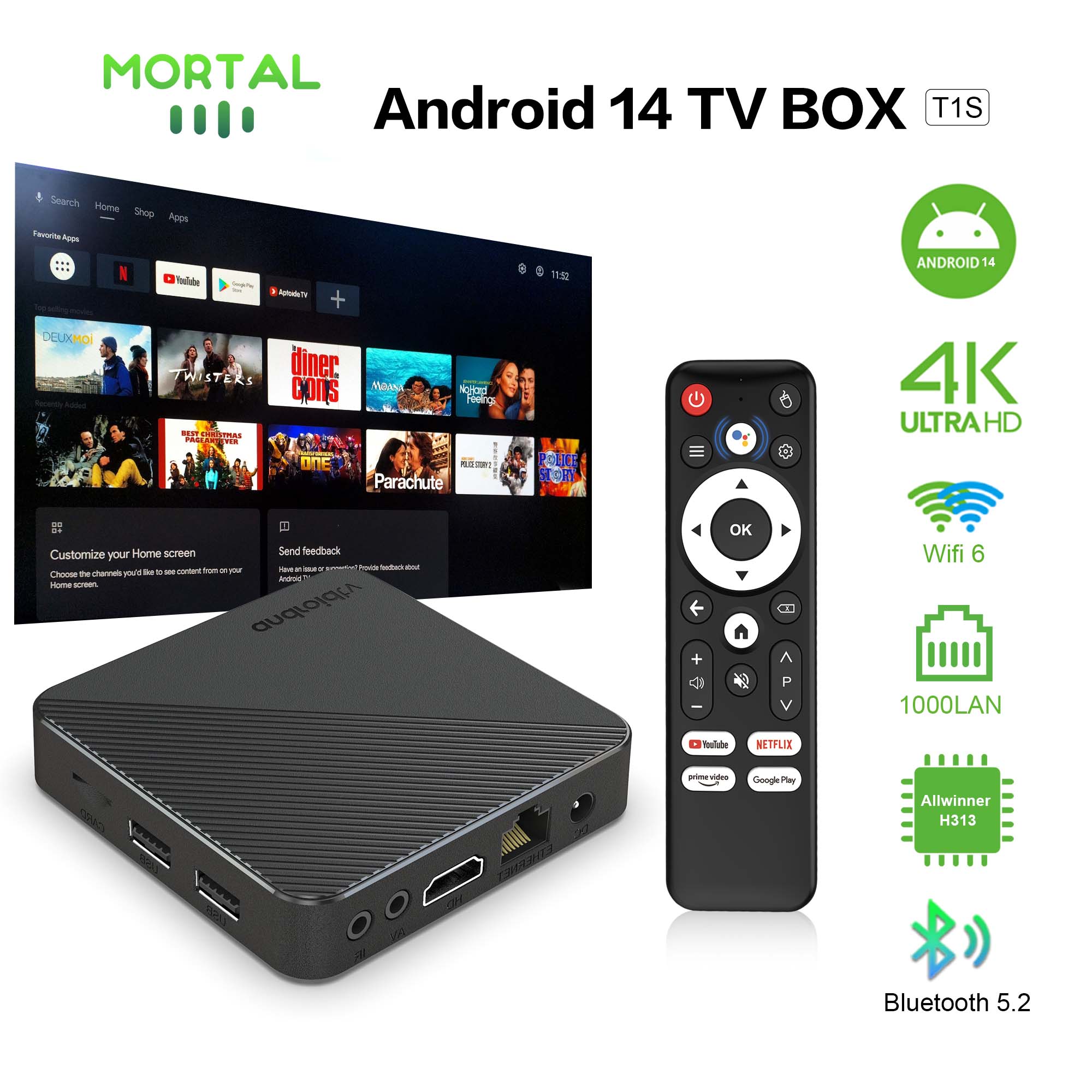 Smart Home Youtube - Boîtier TV Home Cinéma intelligent Android
