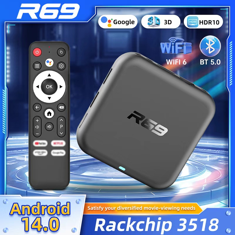 Boîtier TV Android 14 R69-1, d - Smart Home Youtube avis et prix